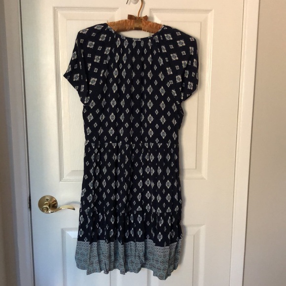 Knox Rose Target Navy Blue Printed Flowy Dress - Picture 2 of 8